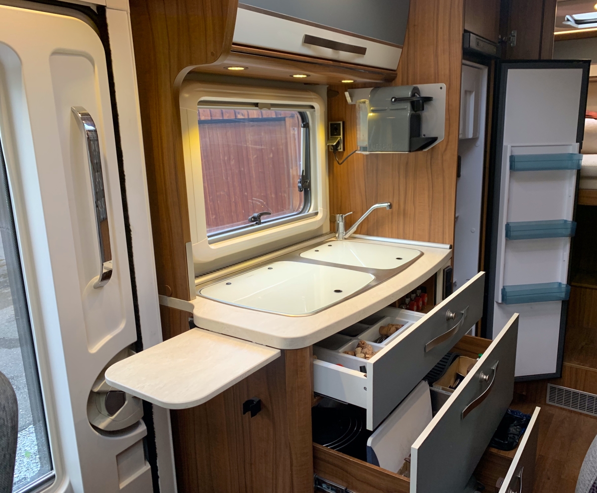 Hymer motorhome for sale practical kitchen